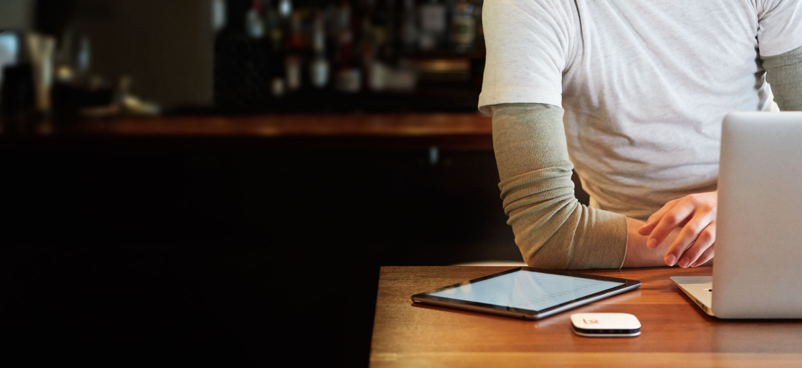 a person with a laptop